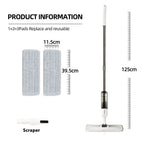 Spray Mop With Reusable Microfibers Pads 360° Rotation Floor Cleaning Mop 500ML Big Capacity Square Triangle Bottle