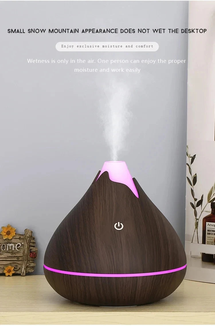 350ML Remote Control Ultrasonic Air Humidifier 7 Color LED Light