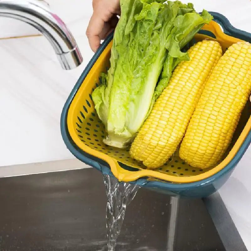 6-Piece Set/Double-Layer Draining Basket Kitchen Sink Strainer Basket