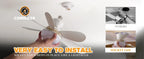 E27 with Remote LED 40W Ceiling Fan Light Dimming Function Suitable for Living Room Study and Home use 85-265V