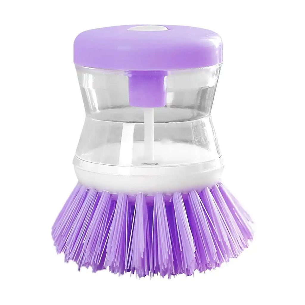 2 IN 1 Dish Brush with Soap Dispenser Multi Use Universal Kitchen Dish Palm Scrub
