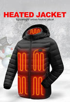 USB Electric Self Heating Jacket Winter Coat Warm Clothing 2-21 Areas