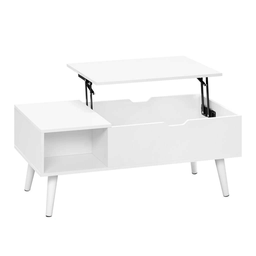 WOLTU Height-Adjustable Coffee Table Living Room Table with Hidden Storage Lifting Board Folding Table for Side Sofa Decor Home