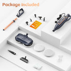 Steam Vacuum Mop, 1200W 8 in 1 Rotary Pads, 15 Seconds Fast Heating, Steam Mop for Kitchen,Carpet, Hardwood Floor