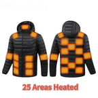 Men Winter USB Electric Heated Coat Functional Self Heating Clothes