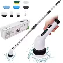 9 in 1 Electric Spin Scrubber Cordless Cleaning Brush Shower Scrubber Adjustable Extension Handle Waterproof For Tub Tile Floor