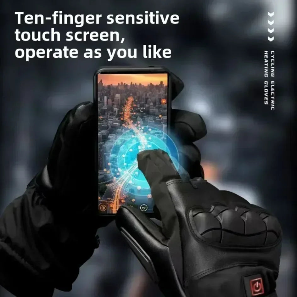 Electric Heated Gloves 5-7.4V Winter Waterproof Ski Gloves Warm Men Women Snow Warm Cycling Gloves Cold Weather Driving Biking