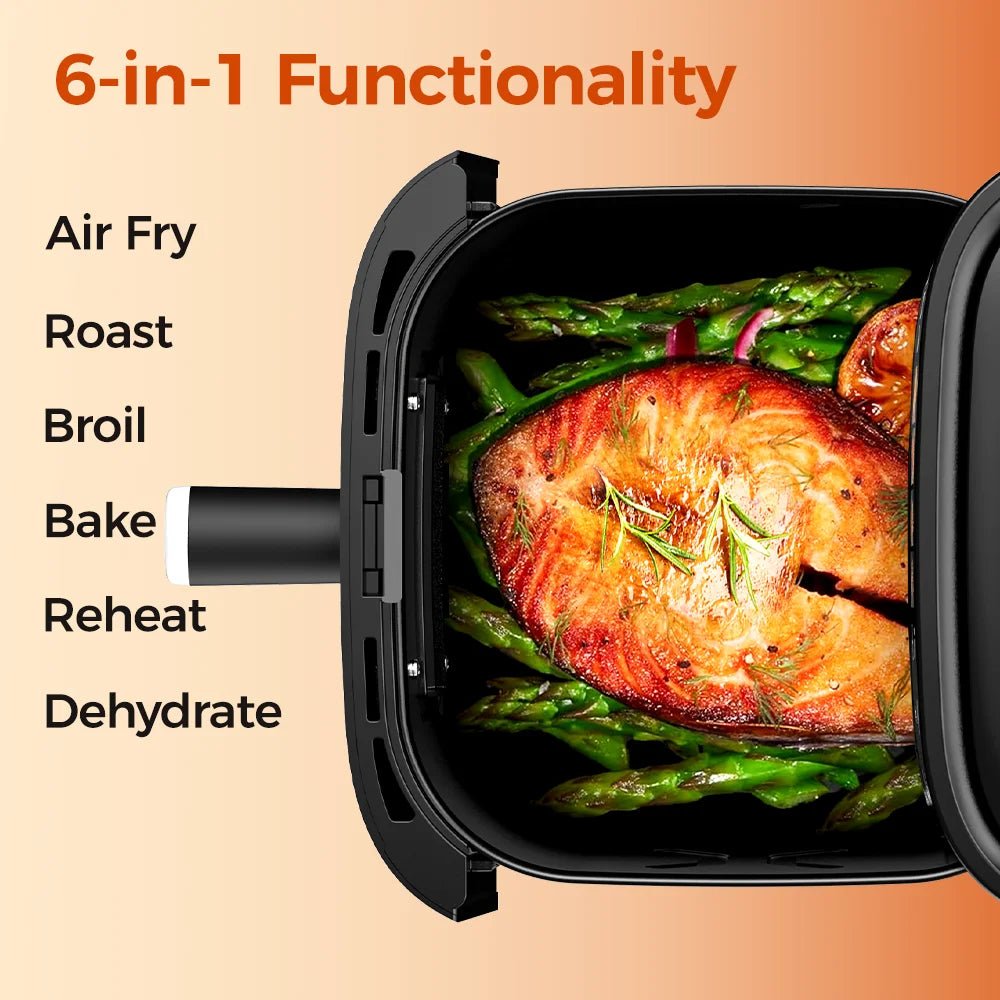 5.5L Hot Air Fryer 8-in-1 Electric Hot Oven with LED Screen