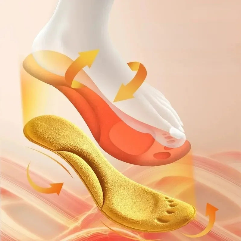 4D Massage Warm Pile Shoes Insoles Super Soft Latex Sports Insole for Feet Running Basket Shoe Sole Arch Support Orthopedic - Motionshop