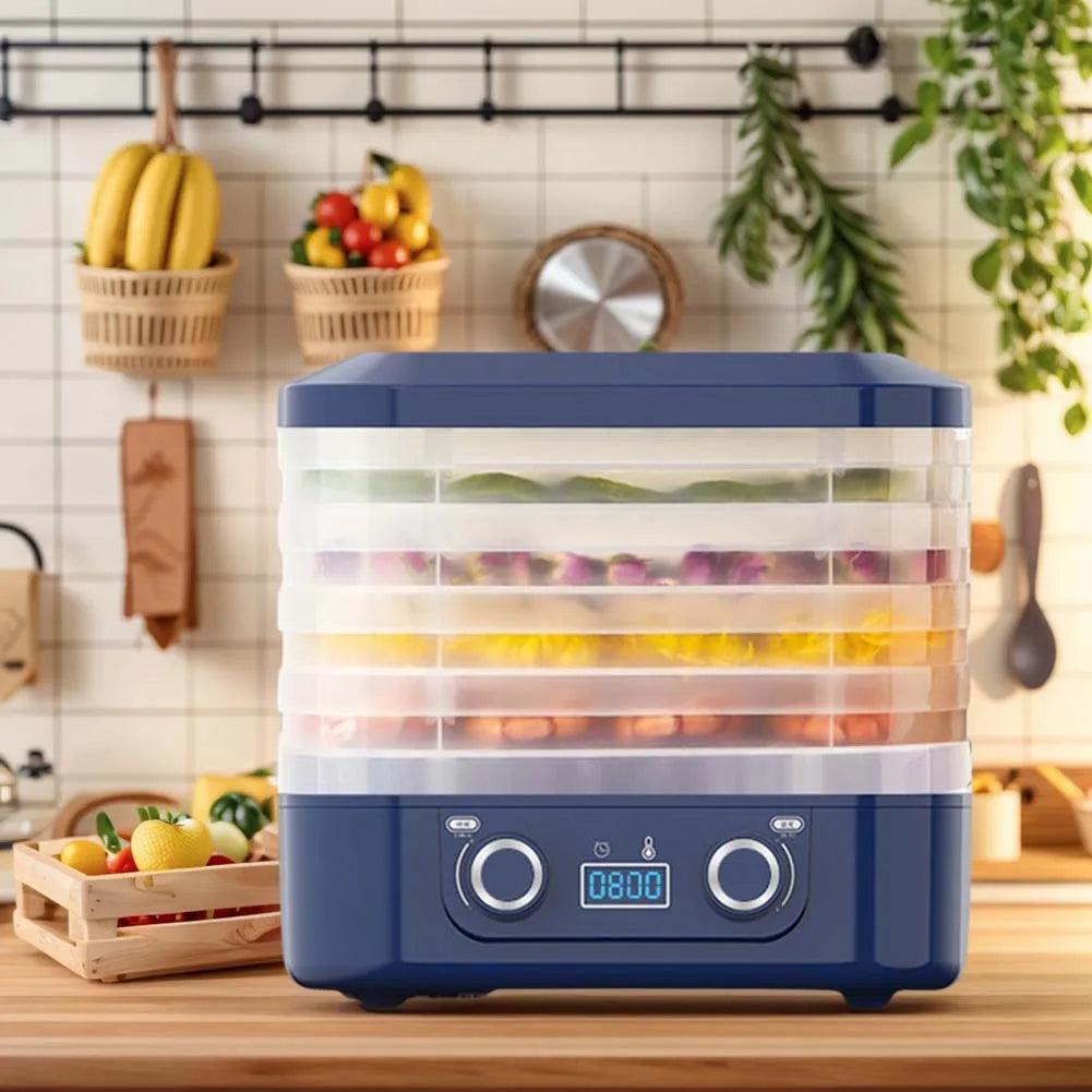 Fruit Jerky Maker 220V Temperature Adjustable 0-70 Degree Meat Food Dehydrator Machine for Fruits Meat Vegetables Candy & Snacks