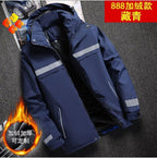 Winter Jacket, Waterproof Windproof Reflective Thermal Coat with Fleece Lining