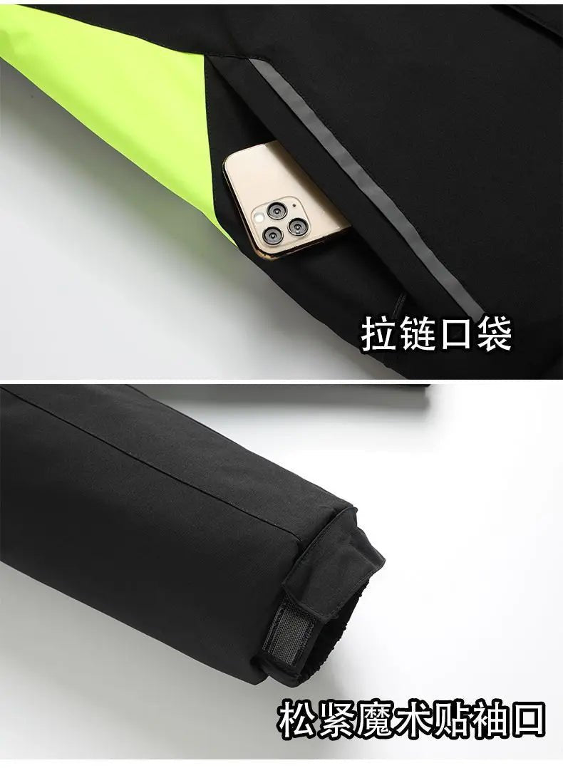 Winter Jacket, Waterproof Windproof Reflective Thermal Coat with Fleece Lining