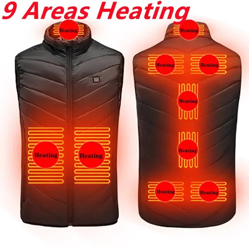 21 Areas Electric Usb Heater Tactical Vest Jacket Man Thermal Vest Body Warmer Coat 6XL