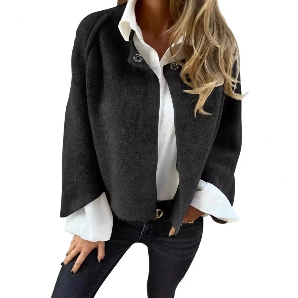 Women's Fleece Cardigan with Windproof Technology - Stylish Outdoor Coat