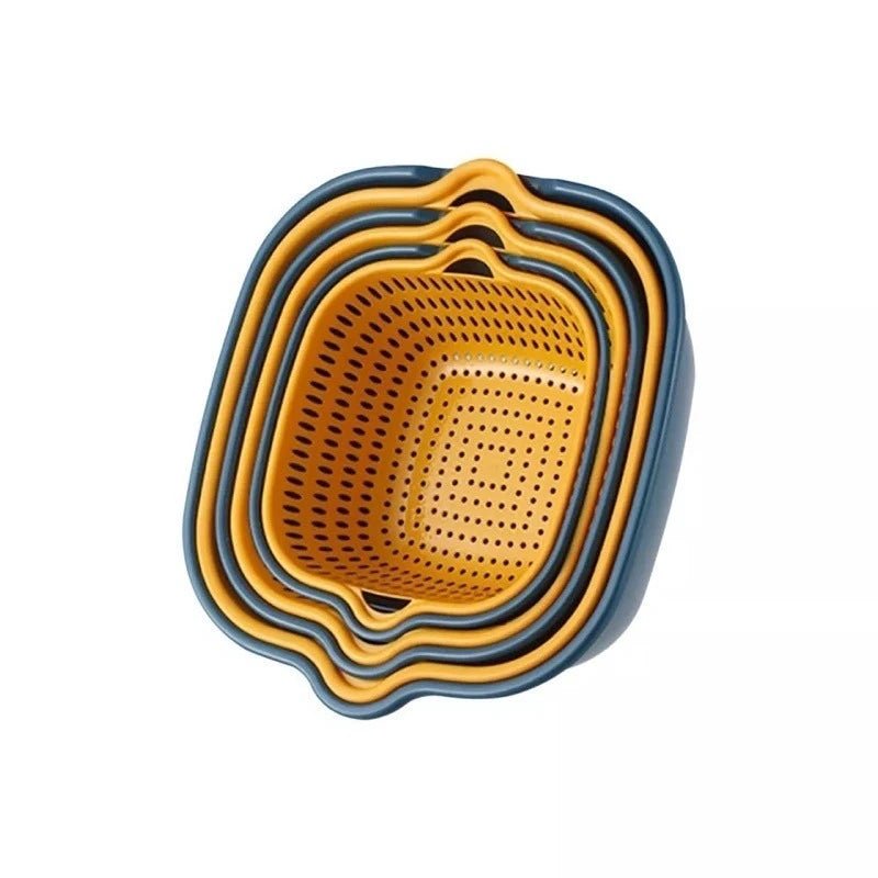 6-Piece Set/Double-Layer Draining Basket Kitchen Sink Strainer Basket