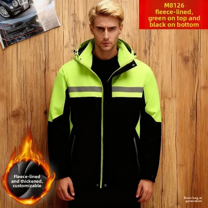 Winter Jacket, Waterproof Windproof Reflective Thermal Coat with Fleece Lining
