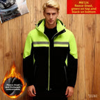 Winter Jacket, Waterproof Windproof Reflective Thermal Coat with Fleece Lining