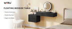 WOLTU 2PCS/Set Modern Bedroom Nightstand Hanging Bedside Table Wall Mounted Bedside Cabinet with Drawer for Living Room