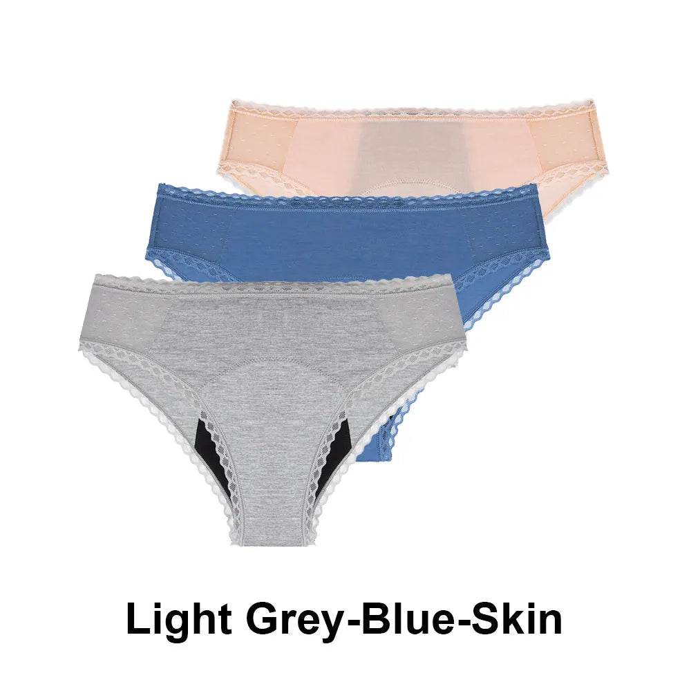 3Pcs/Set Absorbent Menstrual Panties - Motionshop