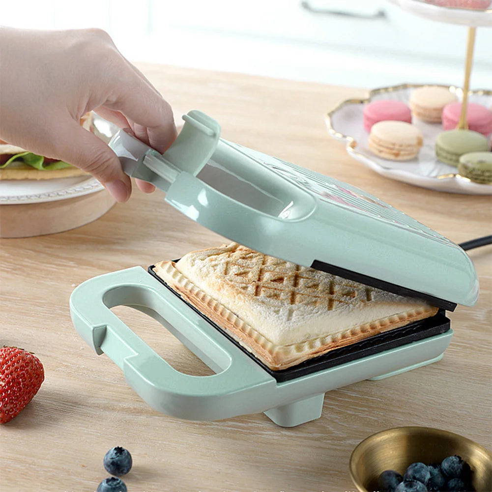 Electric Sandwich Maker Bread Presser with Non-Stick Coating Home Toaster Breakfast Making Machine Kitchen Egg Meat Omelette Pan