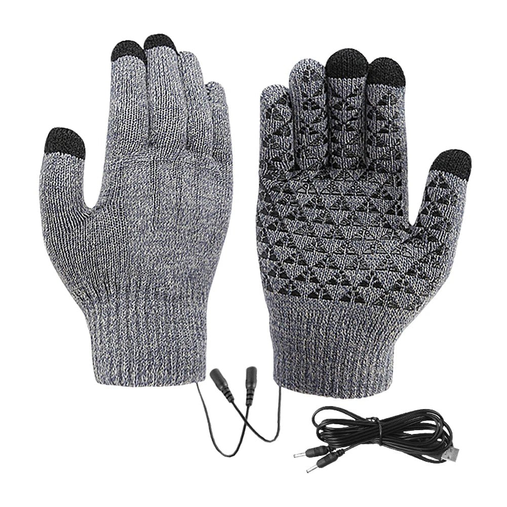 Electric Heated Gloves Winter Warm Gloves USB Touch Screen Gloves