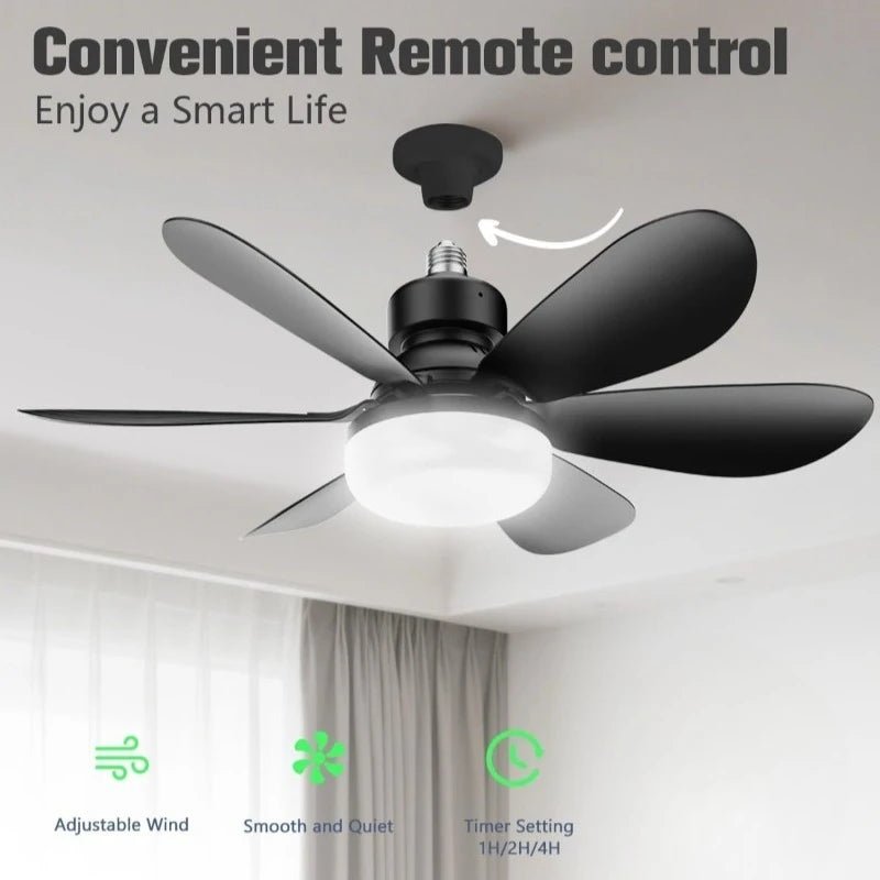 40W Ceiling Fan Light E27 with Remote LED Dimming Function Suitable for Living Room Study and Home use 85-265V