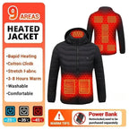 Men Winter USB Electric Heated Coat Functional Self Heating Clothes