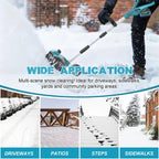 13inch Brushless Electric Snow Plow Sweeper-Cordless 18V Battery Pin