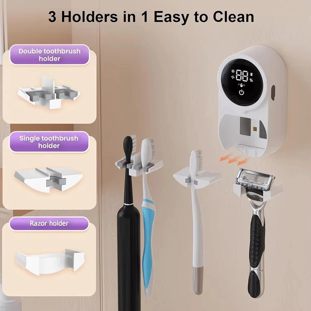 Toothbrush Holder Cleaner Holder/Dryer Light Cleaning and Air Drying Automatic