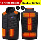 21 Areas Electric Usb Heater Tactical Vest Jacket Man Thermal Vest Body Warmer Coat 6XL