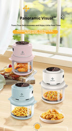 Large capacity electric oven with air fryer, beige French fry maker, gift visible fryer