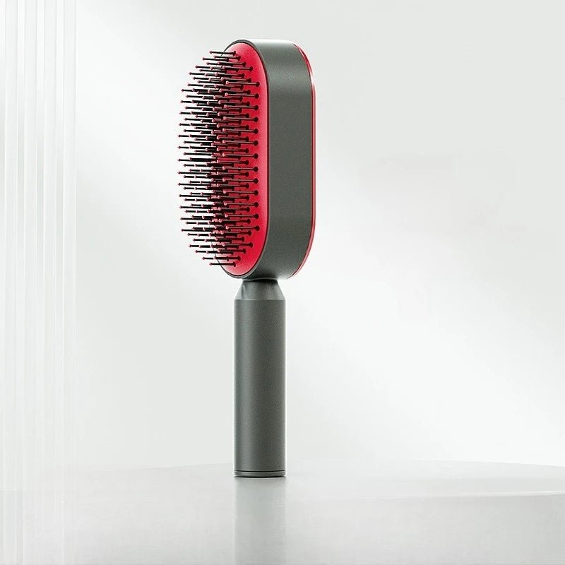 One-key Press Type Airbag Massage Comb Wet & Dry Detangler Hair Brush Durable for Women's Long Hair for Household Hair Care Gift