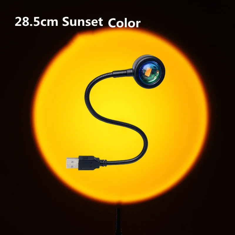 USB Regenbogen Sonnenuntergang Rot Projektor Mini Licht