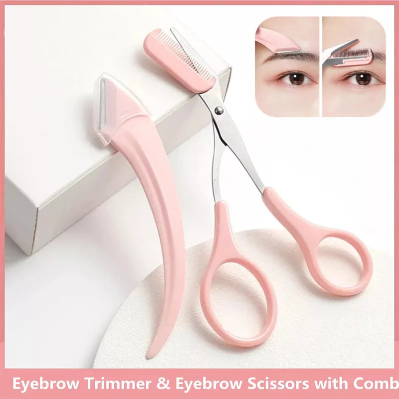 Eyebrow Razor & Scissor Set – Precision Trimming for Women - Motionshop