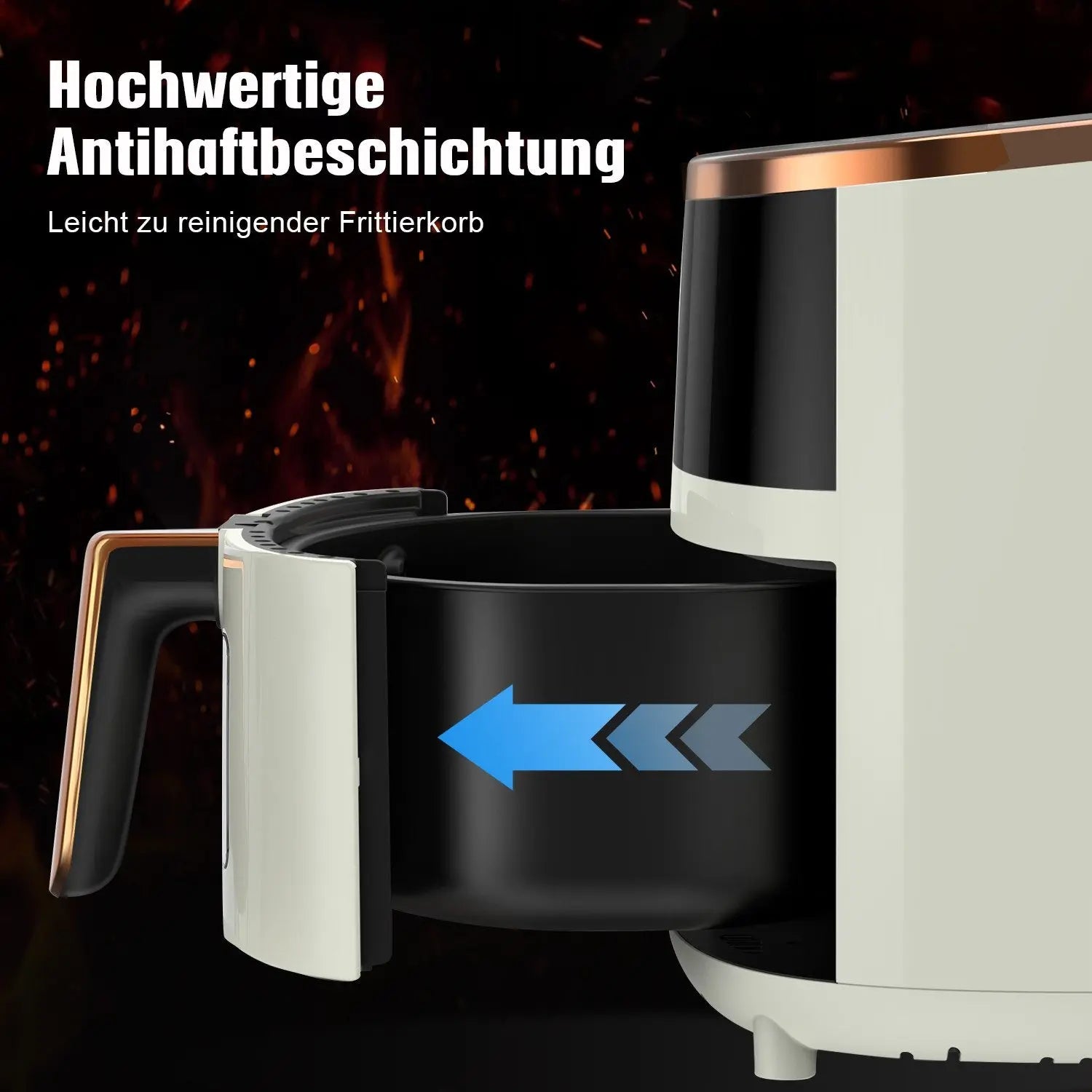 1800W 6L Multi-Functional Air Fryer with Viewing Window, 8 Cooking Functions &Digital Display & Timer Function