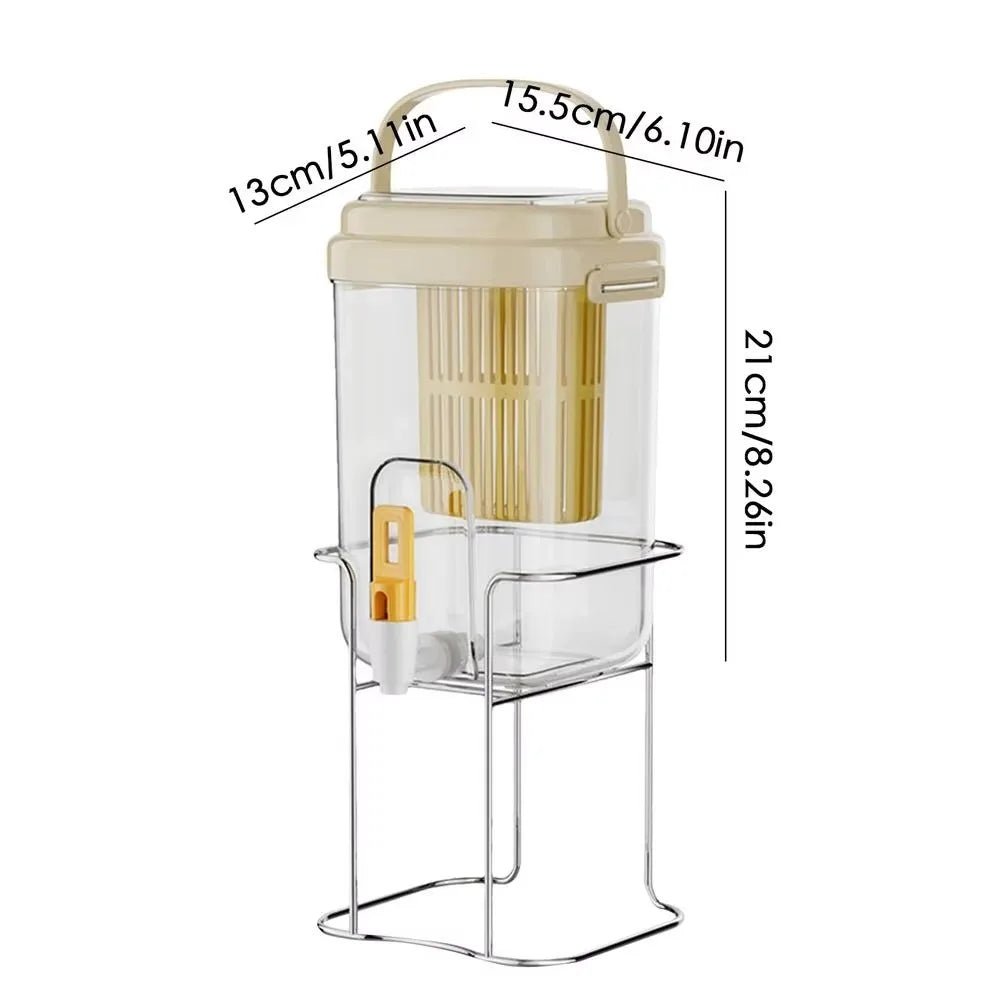 2L Cold Water Pitcher Faucet with Filter Beverage Bucket Refrigerator Beverage Dispenser Large Capacity Summer Drink Container