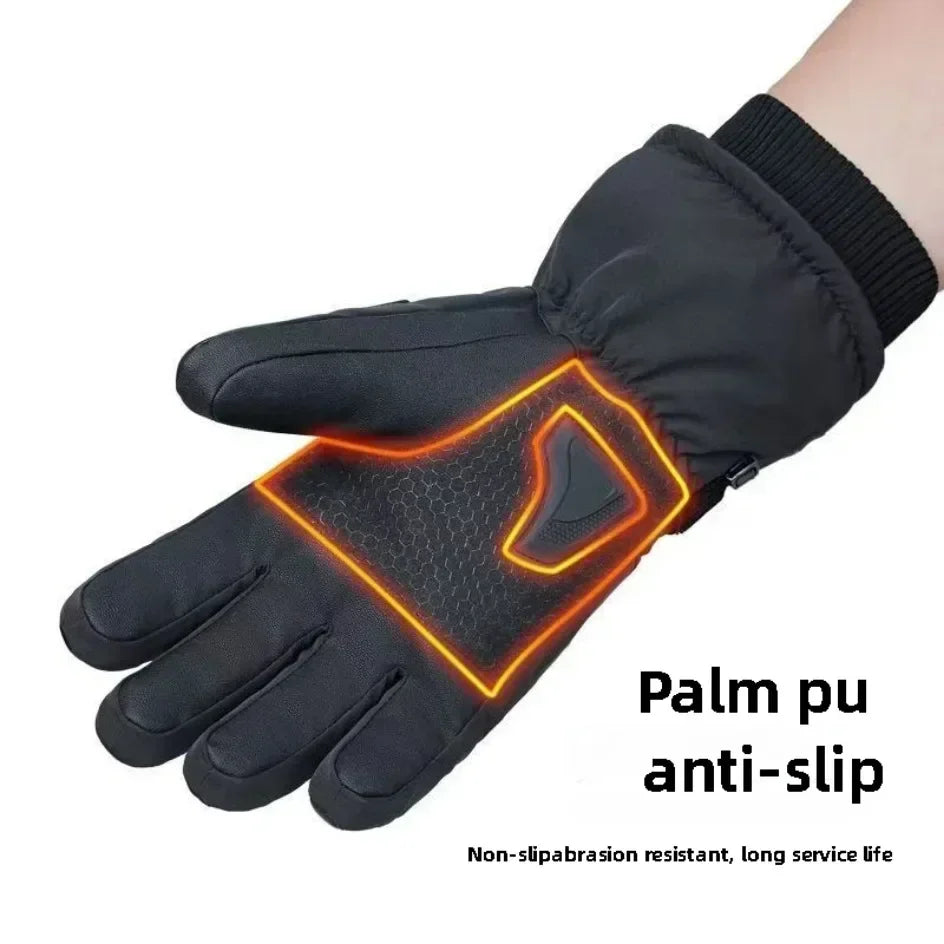 Electric Heated Gloves 5-7.4V Winter Waterproof Ski Gloves Warm Men Women Snow Warm Cycling Gloves Cold Weather Driving Biking