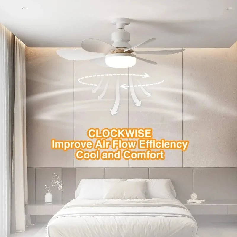 40W Ceiling Fan Light E27 with Remote LED Dimming Function Suitable for Living Room Study and Home use 85-265V