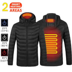 USB Self Heated Jacket Warm Coats Winter Thermal Skiing Camping Hiking Jacket