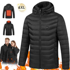 Heating Jackets Smart Thermostat Pure Color Hooded Heated Clothing Women Sportswear Heated Coat USB Heating Jacket For Camping