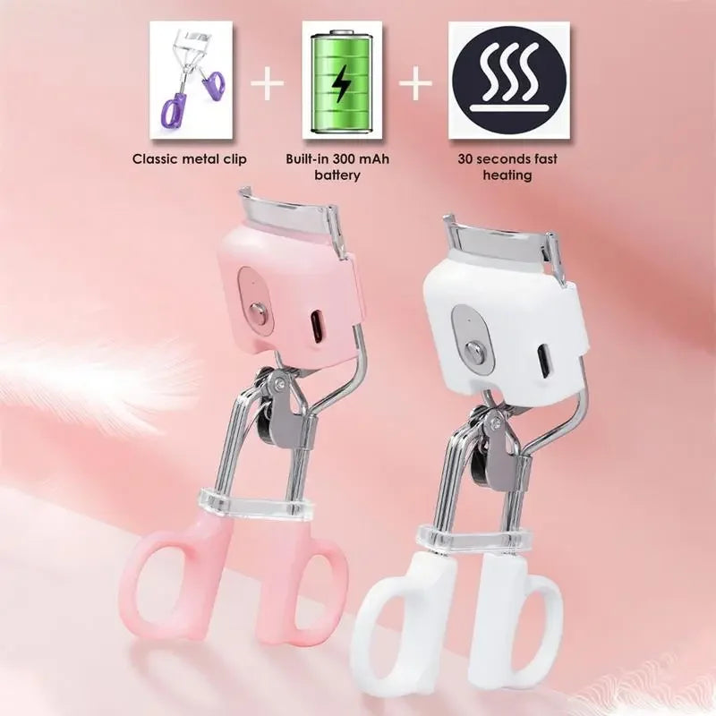 Electric Eyelash Curler Portable Electric Heated Comb Eye Lash Perm Long Lasting Eyelashes Thermal Eyelash Curler Makeup Tools - Motionshop