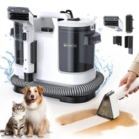 Powerful Carpet Cleaner 15kPa Lubluelu V6 w/ 1.75L Dual Tanks, 5M Cord 1.7M Hose - Deep Clean Sofa Mattress Car Seat Pet Stains