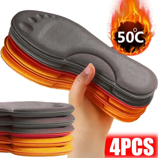 4D Massage Warm Pile Shoes Insoles Super Soft Latex Sports Insole for Feet Running Basket Shoe Sole Arch Support Orthopedic - Motionshop