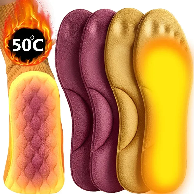 4D Massage Warm Pile Shoes Insoles Super Soft Latex Sports Insole for Feet Running Basket Shoe Sole Arch Support Orthopedic - Motionshop