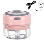 Electric Mini press Garlic Chopper - Rechargeable USB Masher with Powerful Lithium Battery, Easy Meat Grinder