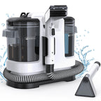 Powerful Carpet Cleaner 15kPa Lubluelu V6 w/ 1.75L Dual Tanks, 5M Cord 1.7M Hose - Deep Clean Sofa Mattress Car Seat Pet Stains