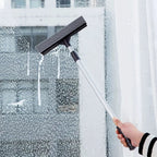 1pc Squeegee Window Cleaner 2 in 1 Retractable Pole Cleaning Window Brush Glass Squeegee Cleaning Tool for Car Shower Glass Door