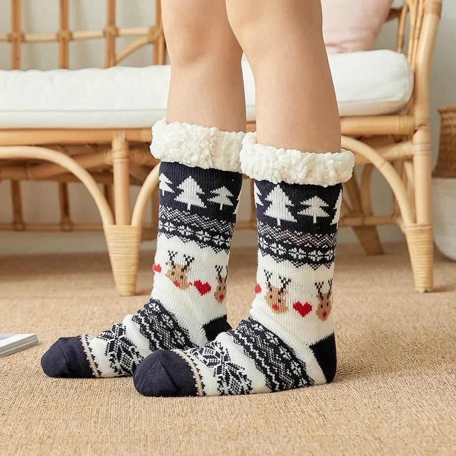 Thermal Winter Warm Slipper Socks Non Slip Grip Fluffy Fuzzy Slipper Socks Short Furry Monkey - Motionshop