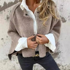 Women's Fleece Cardigan with Windproof Technology - Stylish Outdoor Coat