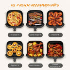 12L Air Fryer 2800W Stainless Steel Visible Large Capacity With Touch Screen